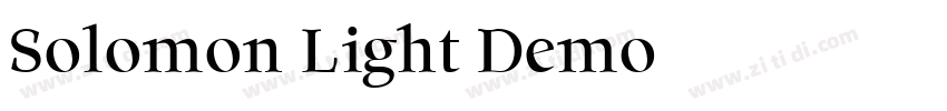 Solomon Light Demo字体转换 Solomon Light Demo字体转换